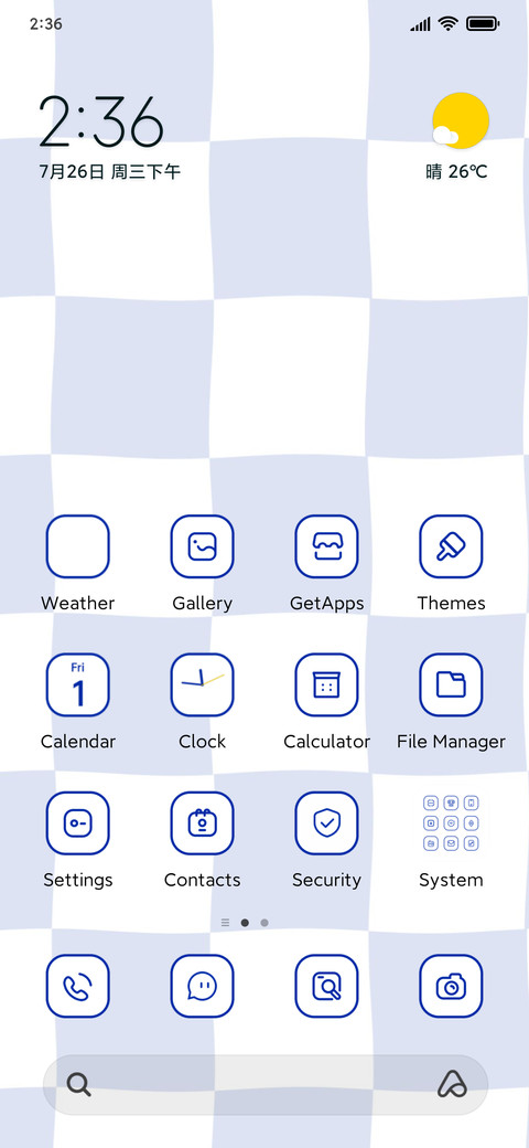 Klein blue screenshot