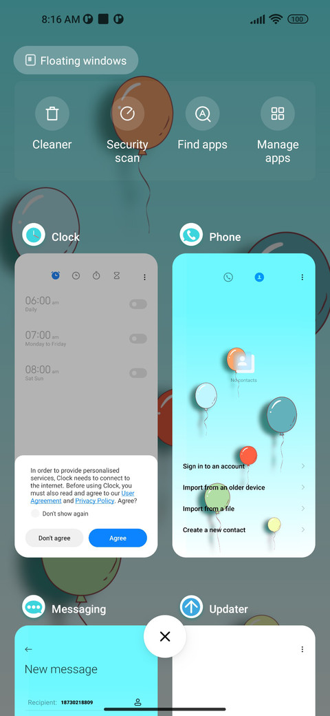 Colorful balloons screenshot