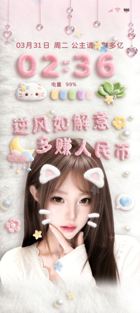 毛绒组件公主请暴富 screenshot