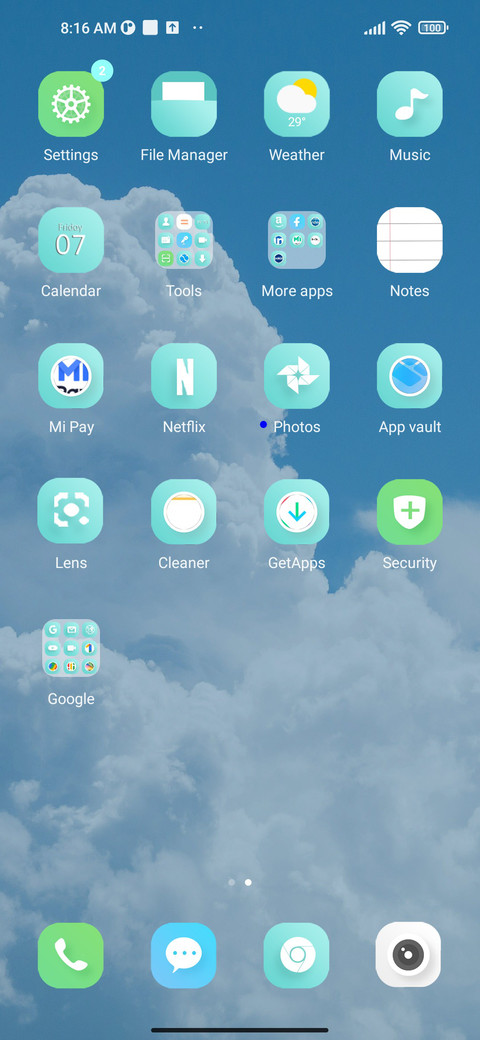 Cloud wallpaper screenshot