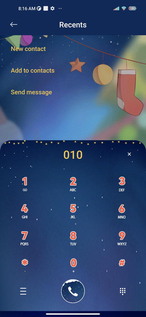 Christmas snow screenshot