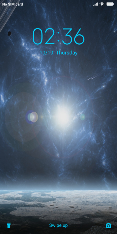 Blue space screenshot