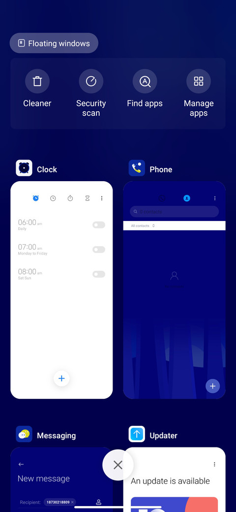 Klein blue morning screenshot