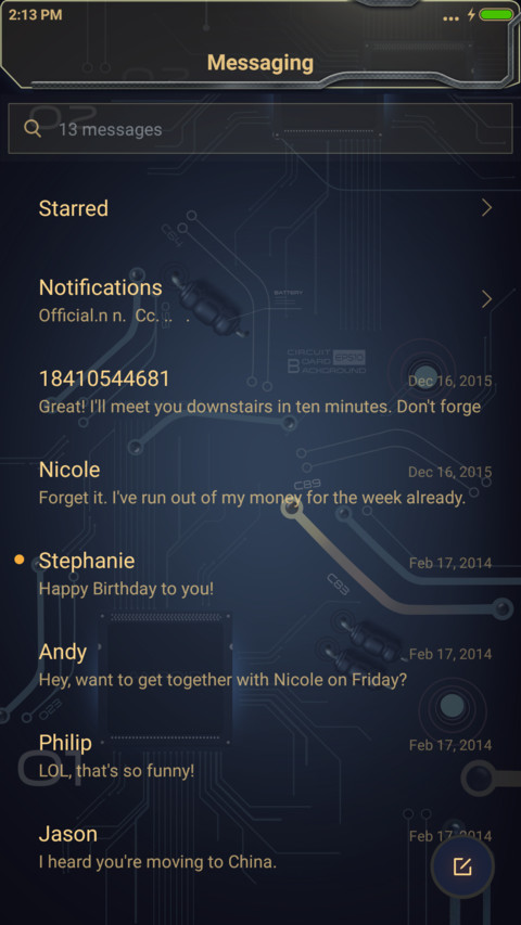 Conected screenshot