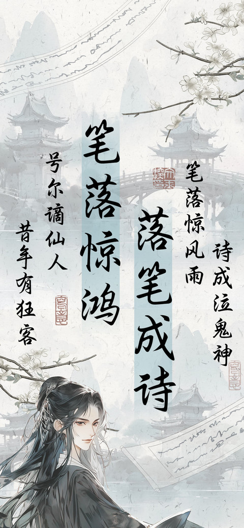 笔落惊鸿落笔成诗 screenshot