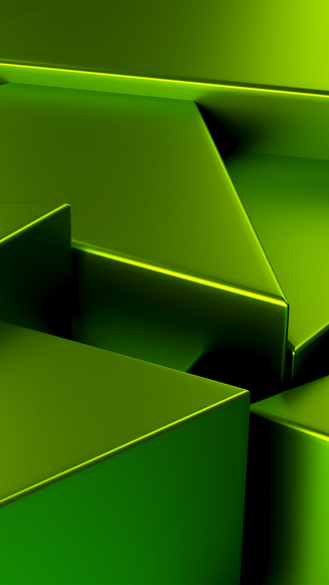 Glossy green 3d triangle screenshot