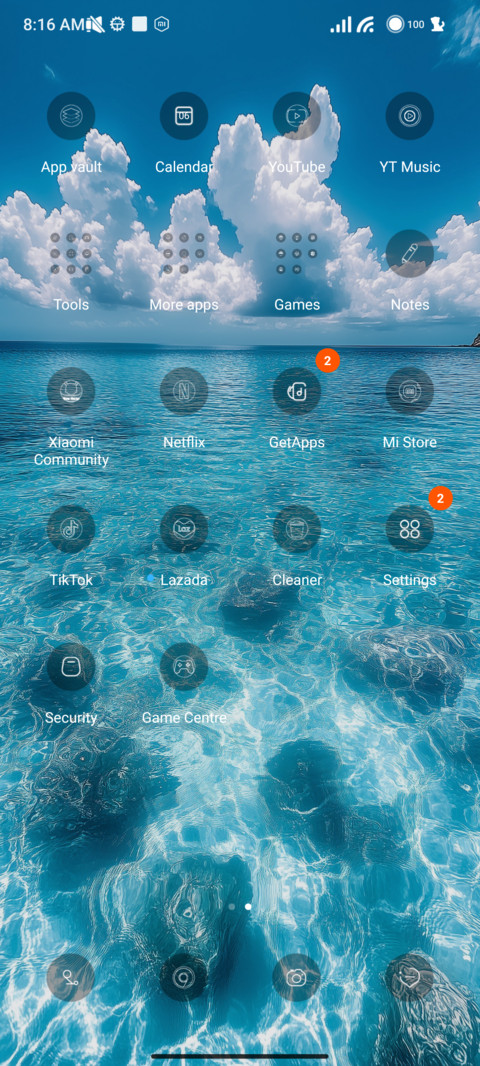 blue sea screenshot