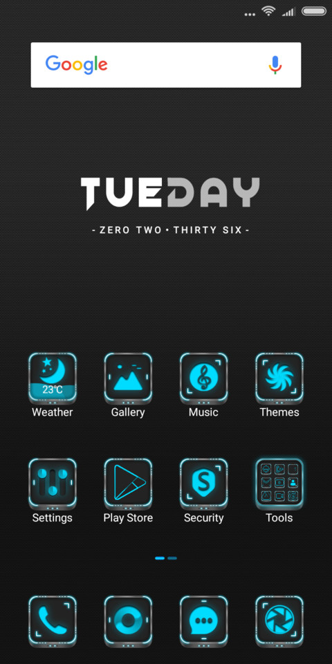 Black blue screenshot