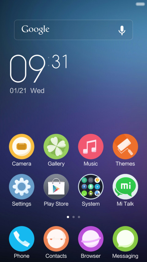 simple style screenshot