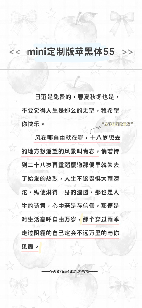 mini定制版苹黑体55 screenshot