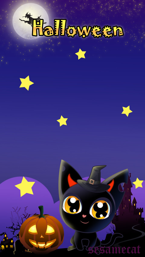 动漫星空万圣节手机壁纸 screenshot