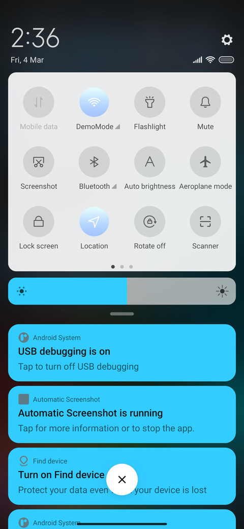 Lighting screenshot