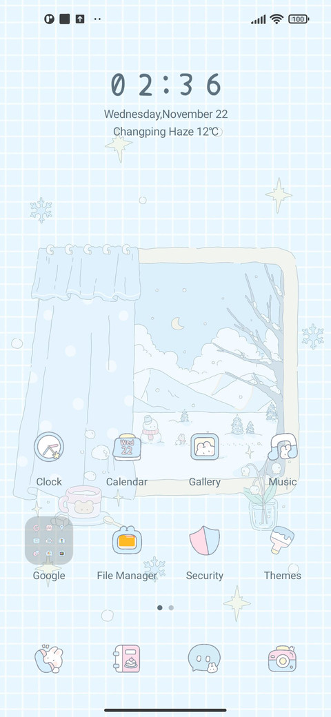 Winter window screenshot