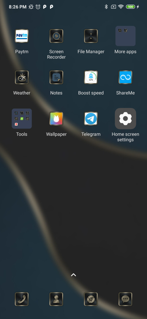 Black gold clock screenshot