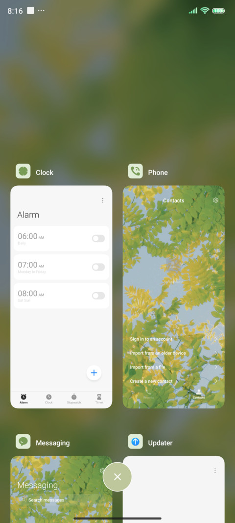 Eye care green screenshot