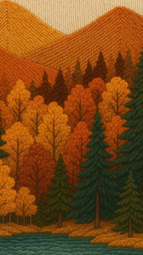 毛线编织肌理感壁纸-锐景创意 screenshot