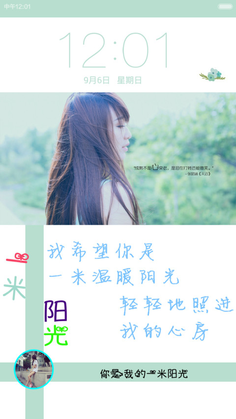 一米阳光（超美自由桌面+多锁屏+全图标） screenshot