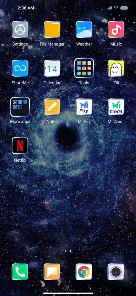 Black hole sky screenshot