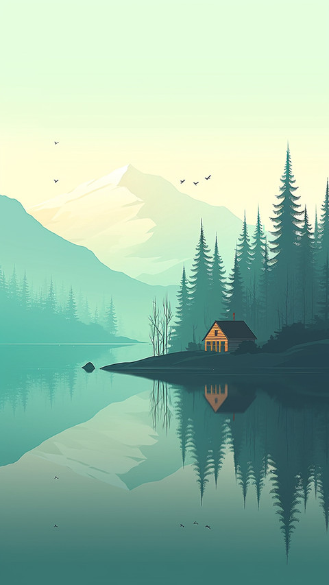 风景插画-顶晟科技 screenshot