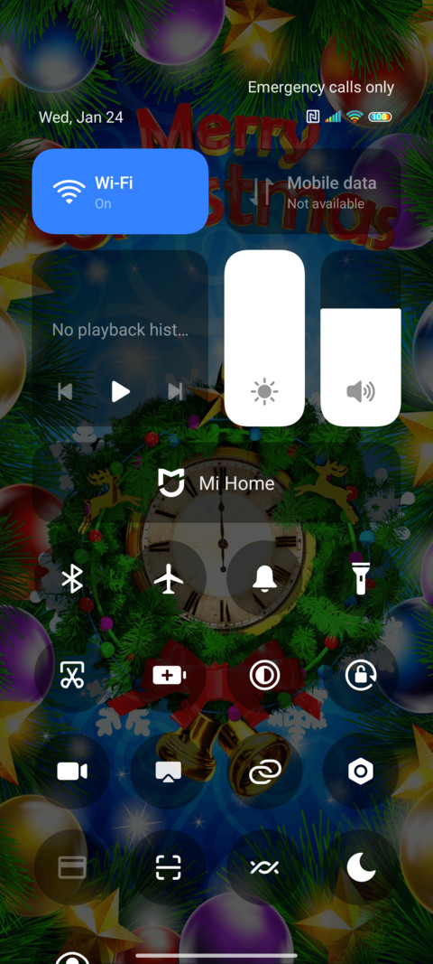 Christmas clock screenshot