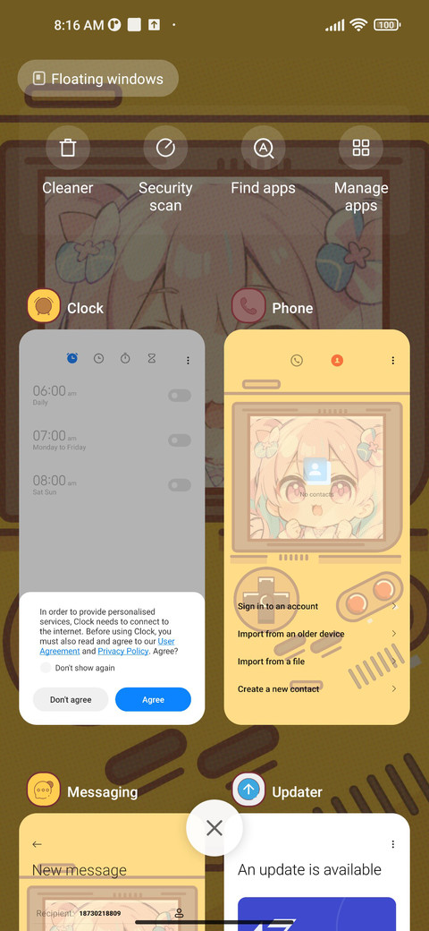 games console screenshot