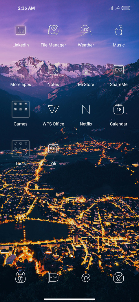 Night view screenshot