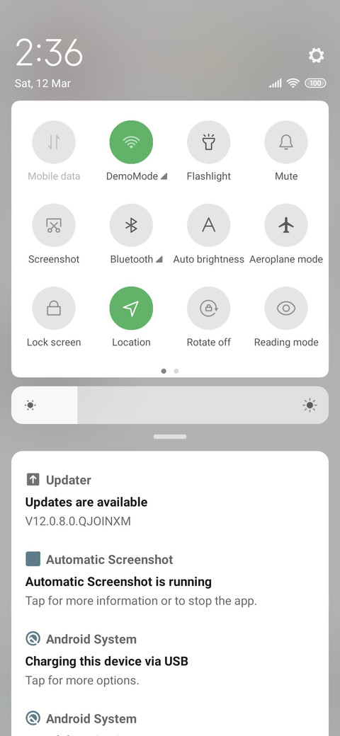 Green icon screenshot
