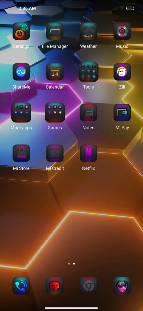 Rainbow hexagon screenshot