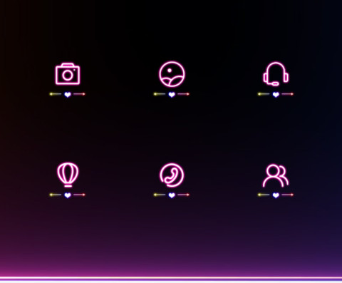 炫酷锁屏 向你比心 screenshot