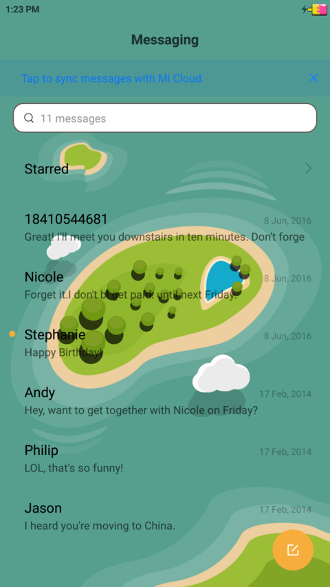cloudy screenshot