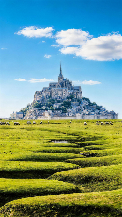 Floating city on the sea french tidal fairy mountain screenshot