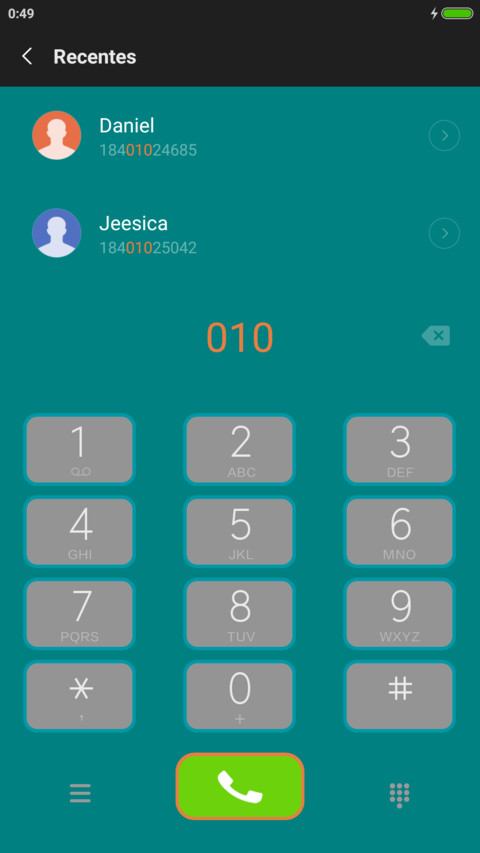 Teal UI met U screenshot