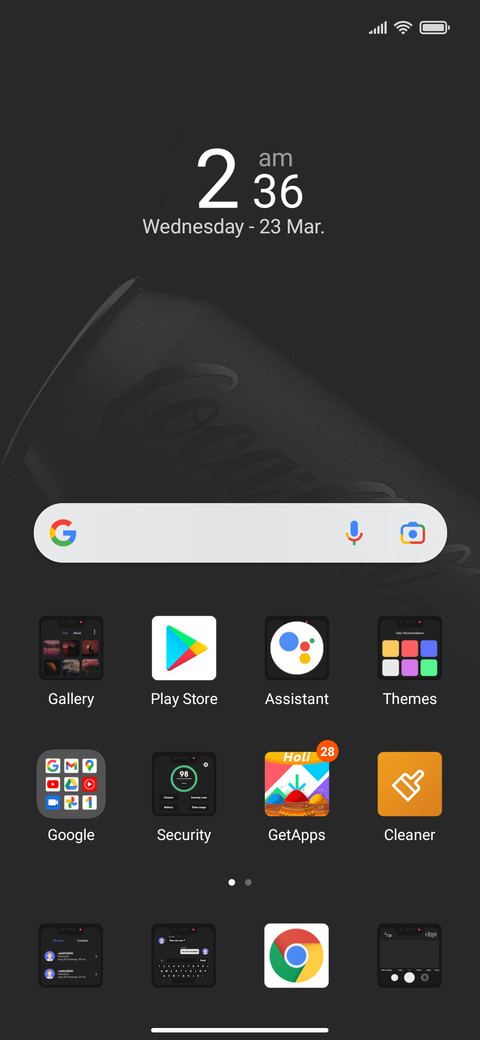 black cool screenshot