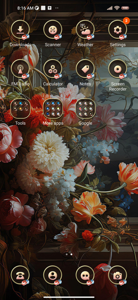 Retro flowers screenshot
