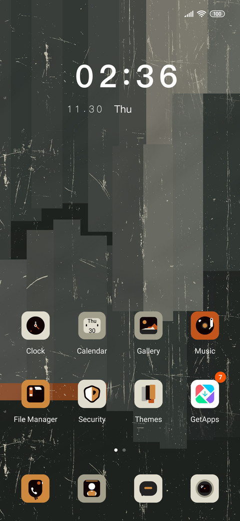 Vintage wall screenshot