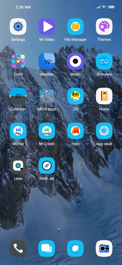 Snowy mountain screenshot