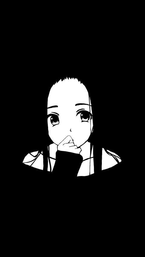 Black and white anime girls screenshot
