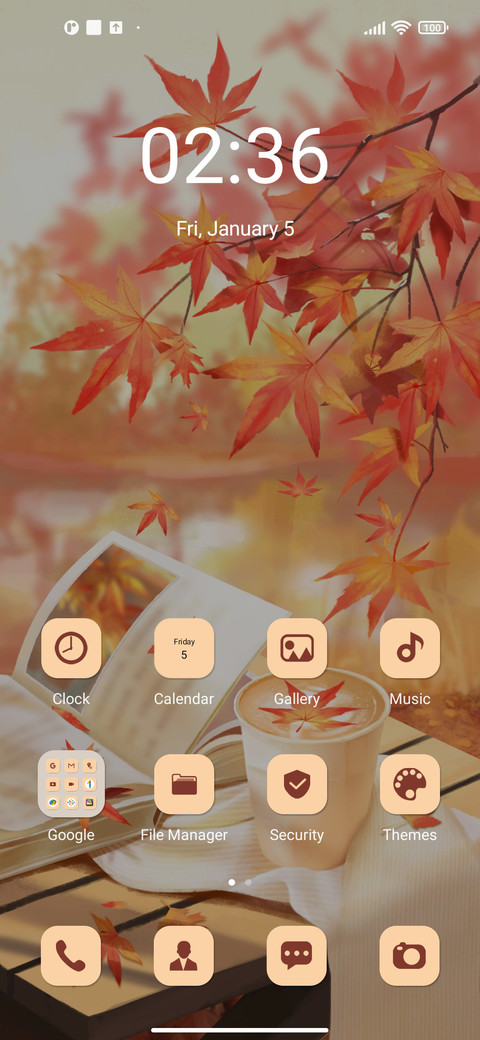 Red leaves screenshot