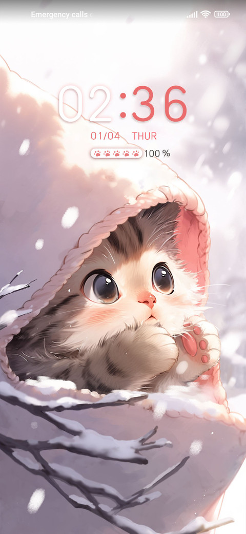 Cats Watch Snow screenshot
