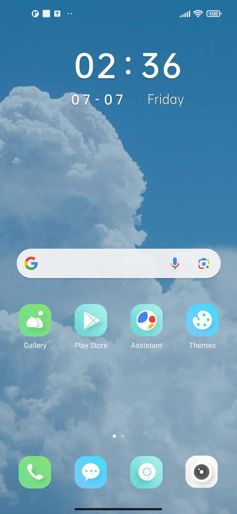 Cloud wallpaper screenshot