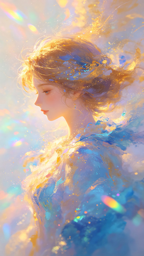 Gilded light and shadow girl screenshot