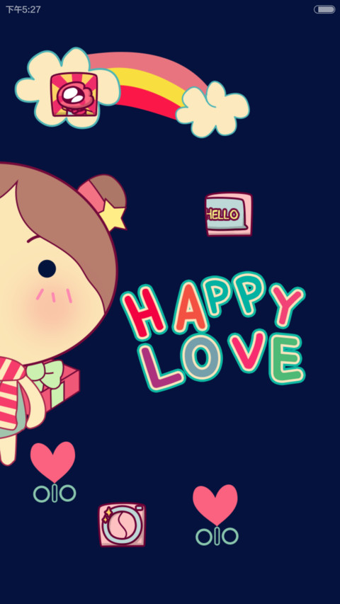 happy love（自由桌面+音乐界面） screenshot