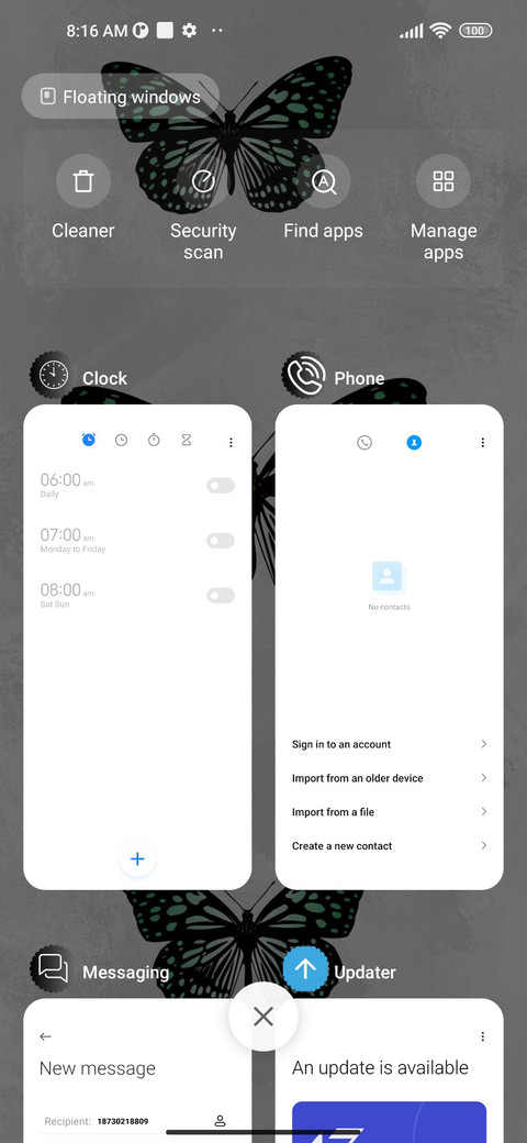 Black butterfly screenshot