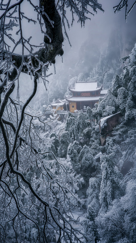 九华山冬日禅意 screenshot