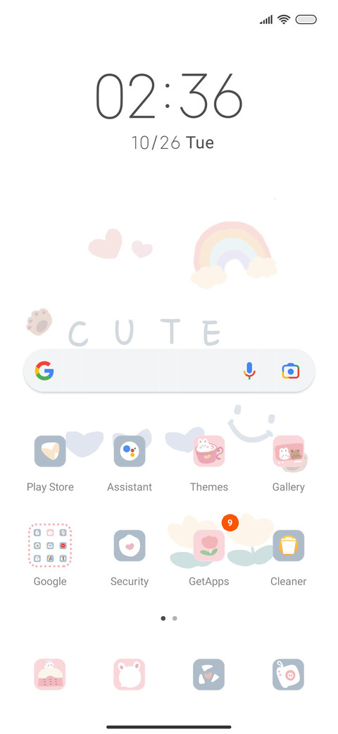 Blue simplicity screenshot