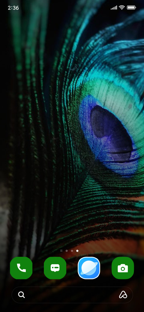 peacock feather screenshot