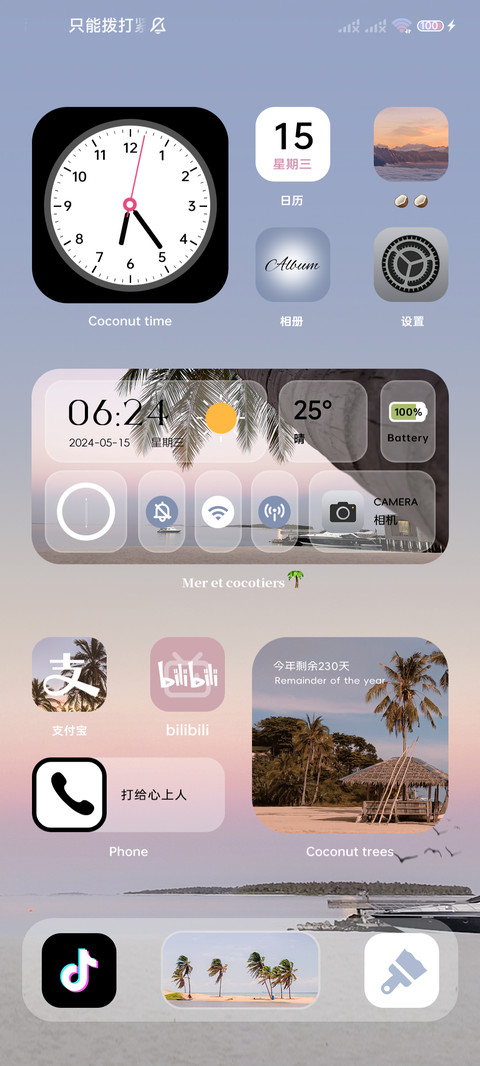 ins风 椰树岛屿 screenshot