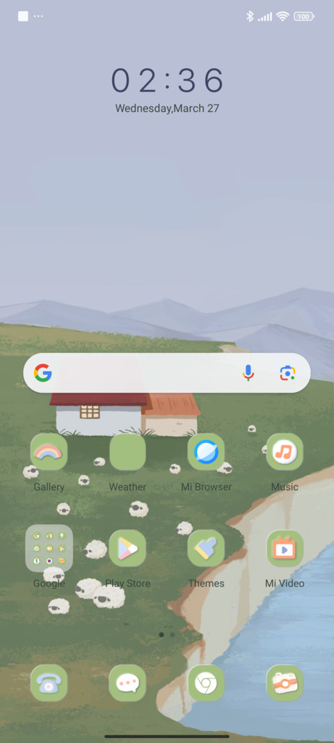 Green grass double screenshot