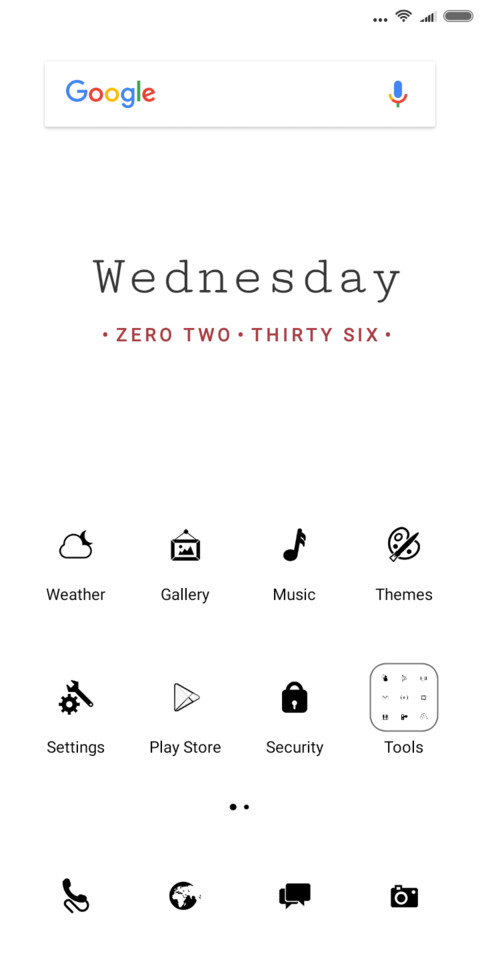 Pure white screenshot
