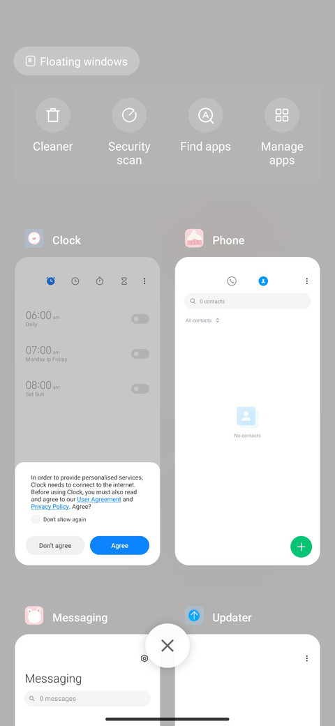 Blue simplicity screenshot